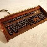 Antique Looking -ibm Clicky Keyboard-victorian..