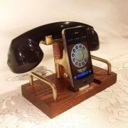 iPhone Dock - Phone - iPod Dock - Phone - Charger and Sync Station - Bluetooth Headset - Oak - Wireless Headset