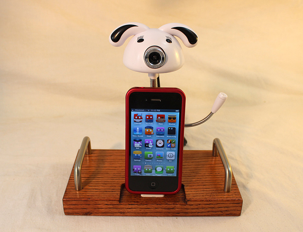 The Web Cam Dock - Iphone Dock - Ipod Dock - Charger And Sync Station - Cute Cam With Mic - Iphone4 Docking Iphone Dock